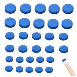 FUNNTY 30PCS Billiard Pool Cue Tips Pool Cue Tips Replacement Kit 10mm 12mm 13mm Replacement Tips for Pool Cues and Snooker Billiard