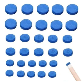 FUNNTY 30PCS Billiard Pool Cue Tips Pool Cue Tips Replacement Kit 10mm 12mm 13mm Replacement Tips for Pool Cues and Snooker Billiard