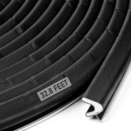 WalDecoo Door Weather Stripping Soundproof Door Seal Strip V-Shaped Q Foam 32.8Ft Kerf Weather Stripping Door Frame Window Insulation Kit for Windows Card Slot Installation Seals （Black）.