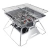 Brentwood Portable Stainless Steel Folding Charcoal BBQ Grill and Outdoor