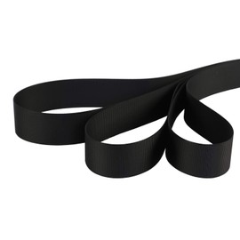 Ribbonitlux 1" wide Solid Grosgrain Ribbon 25 Yards (030-Black）, Set For Gift Wrapping, Party Decor, Sewing Applications, Wedding and Craft
