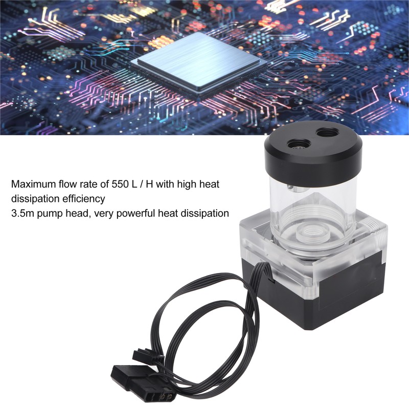 Water Cooling Pump Tank 550L/H 10W 12V Water Pump Tank