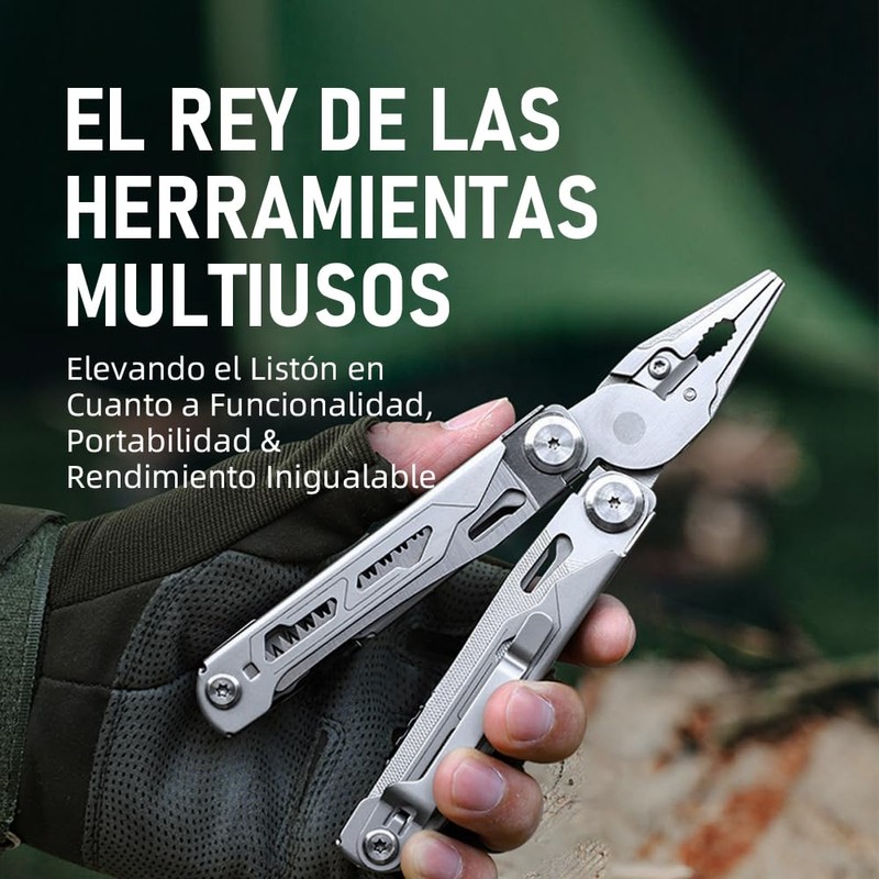 28 en 1 Multiherramienta Alicates de Acero Inoxidable con Funda,