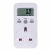 UK Plug Plug-in Digital LCD Energy Monitor Power Meter Electricity