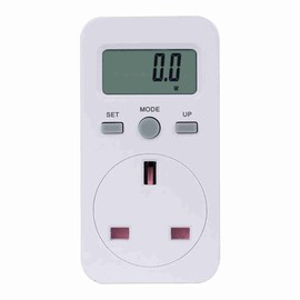 UK Plug Plug-in Digital LCD Energy Monitor Power Meter Electricity Electric Usage Monitoring Socket