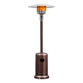 Tangkula 50,000 BTU Propane Outdoor Heater, Patio Heater with Stainless Steel Burner, Tip-over Protection & CSA Certificated, Wheels, Outdoor Heaters for Patio Commercial and Residential (Bronze)
