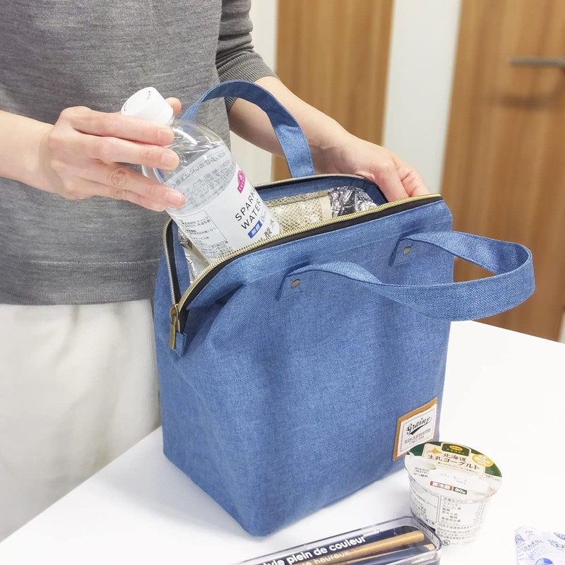 AT FIRST AF6049 Insulated Lunch Bag, Blue, Large, Graynie