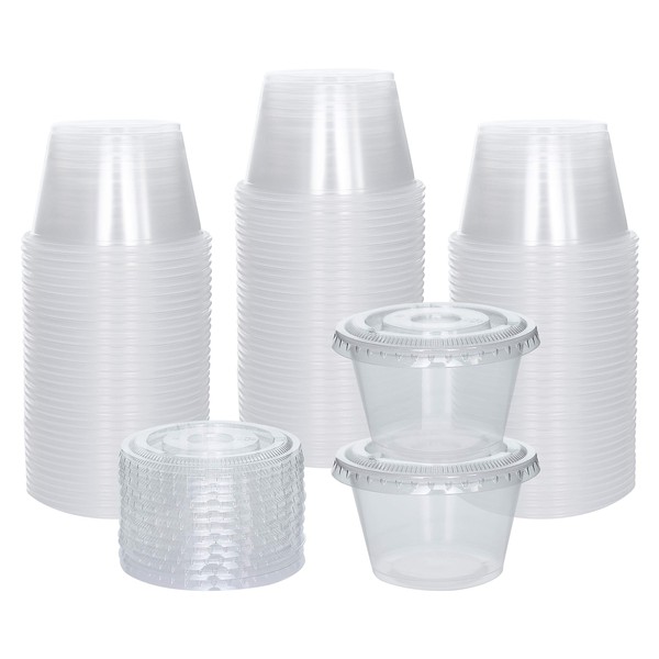 Galashield 100 Sets 4 oz Small Plastic Containers with Lids,