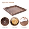 Ottoman Tray for Living Room Wood Serving Tray Large Square