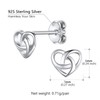 Silver Celtic Heart Earrings Women Irish Knot Earrings Celtic Jewelry