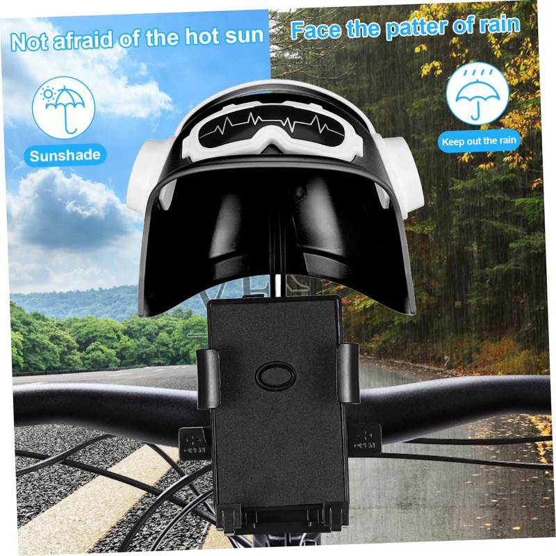 LALAFINA Motorcycle Phone Holder with Sunshade Design Rear Mirror Phone