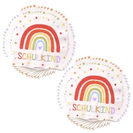 40 Stück Servietten Regenbogen Tischdeko Schulkind Schulanfang Deko Einschulung Mädchen Junge Rainbow Kindergeburtstag Servietten Einschulung Deko Geburtstag Kinder Taufe geburtstagsservietten