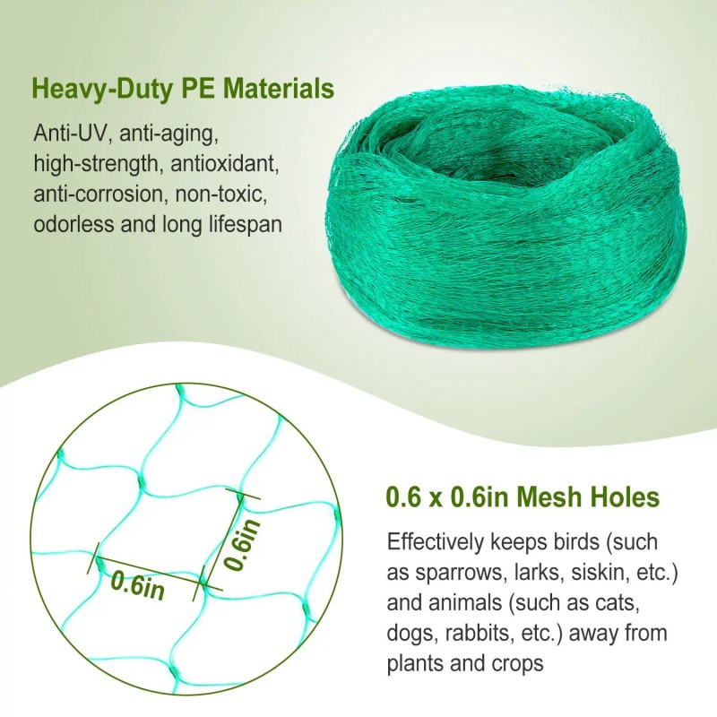 PE Anti Bird Netting 13 X 33 Ft Garden Protection