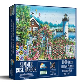 SUNSOUT INC - Summer Rose Harbor - 1000 pc Jigsaw Puzzle by Artist: Diane Phalen - MPN # 14641