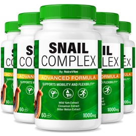 (5 Pack) Snail Complex Capsules – Daily Joint & Mobility Support Formula with Premium Natural Blend to Help You Stay Flexible, Active & Comfortable in Motion, Easy-to-Swallow Pills (300 Capsules)