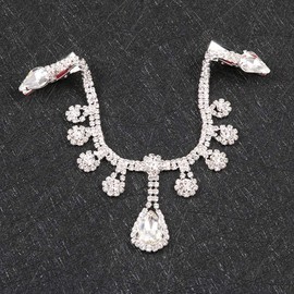 Women Silver Crystal Pendant Headband Wedding Headpieces Forehead Rhinestone Headband Chain for Bridal Hair Accessories (B#)