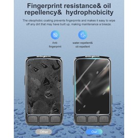 for Wahoo ELEMNT Bolt V3 GPS Cycling/Bike Computer Screen Protector (2 Pack) and Soft Silicone Case Cover,Anti-Scratch & Anti-Vibration & Transparent, High Definition Full Coverage.(Blue)