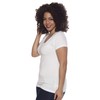 4 Pack Zenana Women's Basic V-Neck T-Shirts Large White, White,