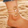 Chicque Bohemian Pearl Shell Anklet Set Scallop Bead Foot Accessories