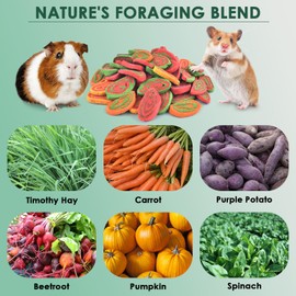 KATUMO Rabbit Toys, 220g / 7.7oz Rabbit Treats Bunny Chews Guinea Pig Molar Treats for Bunny, Hamster, Chinchilla, Gerbil, Other Small Rodents