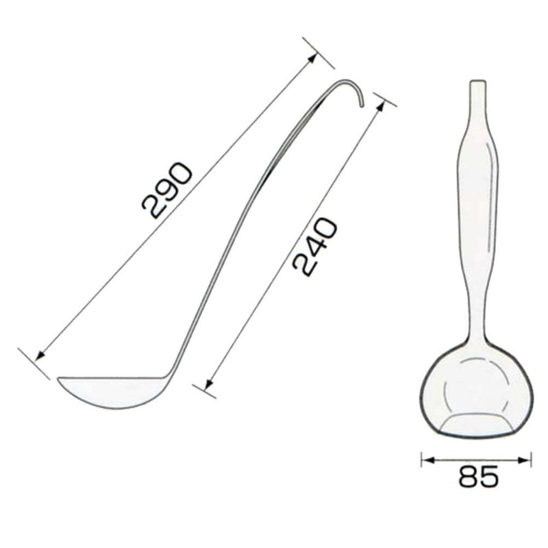 AG 18 – 8 Stainless Steel One Piece Balls Shaped Ladle