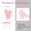 haierdidi Gua Sha Rosenquarz, Gua Sha Stein, 100% Natürliches Jadesteingesichtspflegewerkzeug,