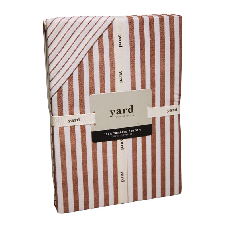 Yard Hebden Mélange Stripe 100% Cotton Duvet Cover Set