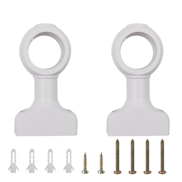 Antrader Curtain Rod Holders,2Pcs Wood Curtain Rod Holder,Wood Curtain Brackets