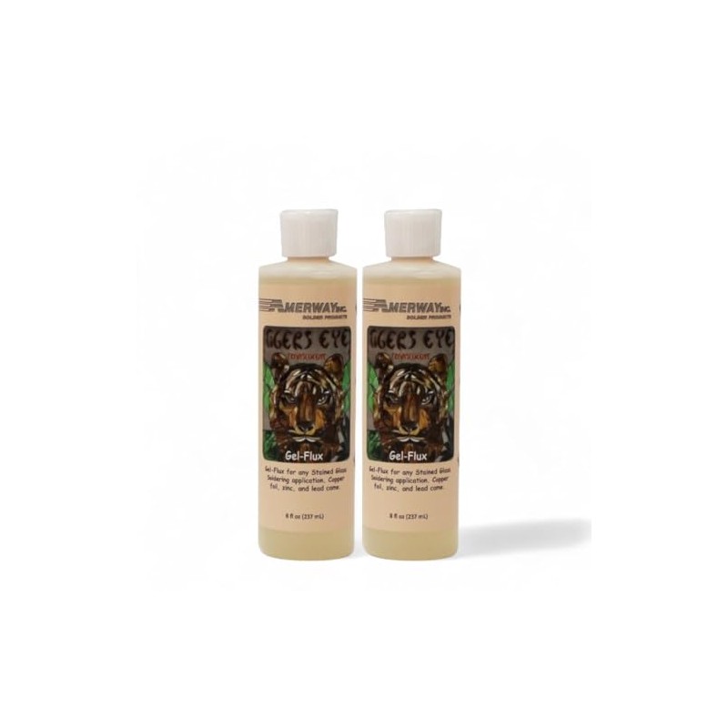 Tigers Eye Stained Glass Gel Flux 8oz. - $12.95 ea.