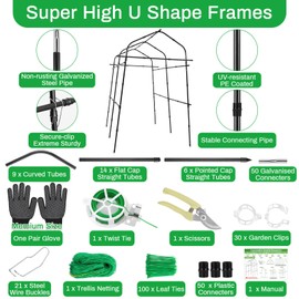 Tetutor Tall Garden Arch Trellis for Climbing Plants Outdoor,7 ft Arbor Large Arch Tunnel Trellis, Metal Cucumber Trellis, Plant Support Archway Garden Trellis for Vegetables Fruits Flowers Yard