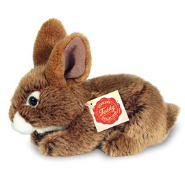 Teddy Hermann 93709 Hase sitzend braun 19 cm, Kuscheltier, Plüschtier mit recycelter Füllung