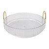 Round Storage Tray 360 Degree Rotating Waterproof Clear Desktop Organizer
