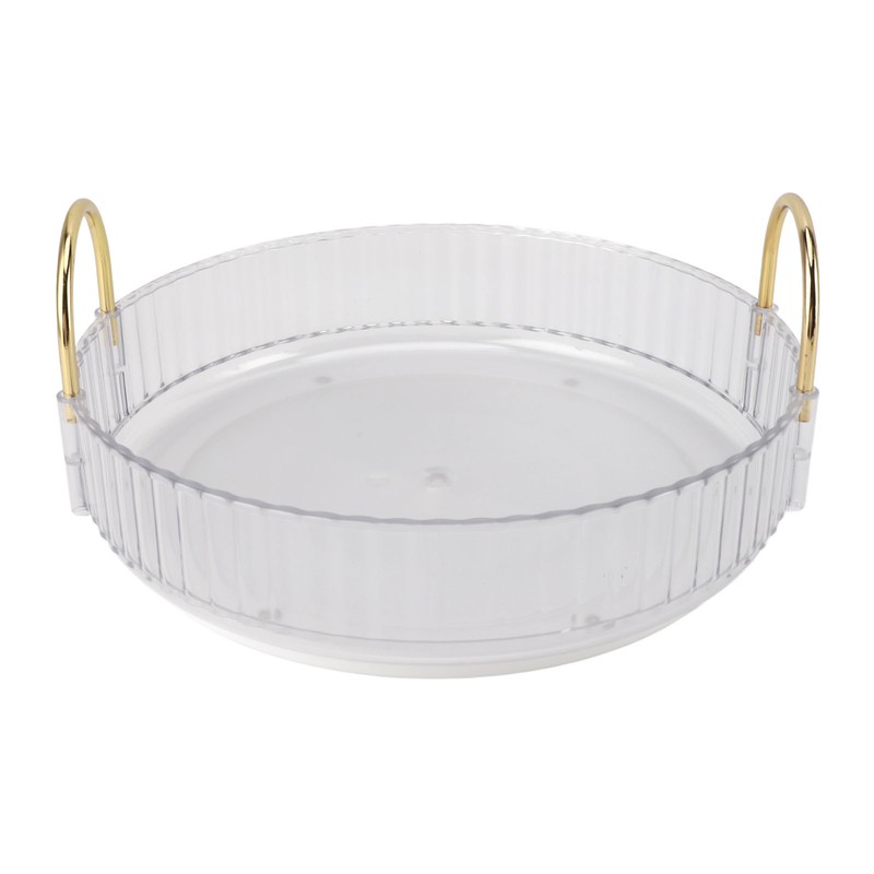 Round Storage Tray 360 Degree Rotating Waterproof Clear Desktop Organizer