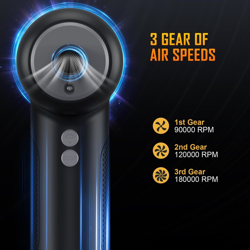 Compressed air Duster, Yomile 2 in 1 180000RPM Cordless Air