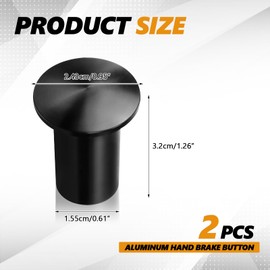 Wogomz 2PCS Turn Knob Drift Button, E-Brake Handle Handbrake Emergency Cover, Aluminum Alloy Handbrake Spin Turn Knob Button, Car Push Button Hand Brake Cover Fit for GT86, FRS, BRZ (Black)