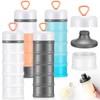 Baderke 4 Pcs Protein Powder Container 5 Layers Stackable Leakproof