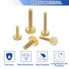 sourcing map 5Pcs M4x10mm Brass Knurled Thumb Screws, Flat Grip