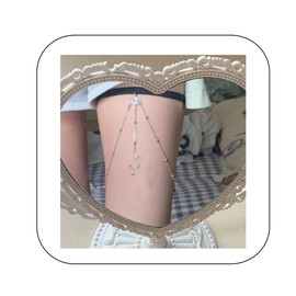 JJDreams Punk Gothic Poho Multi-layer Thigh Leg Chain Body Jewellery Accessories Elasticity Adjustable Thigh Chain for Women, Gemstone, No