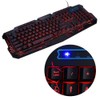 Wired 3 Color Backlit Gaming Crack Bilingual Keyboard with Multimedia