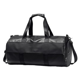 reeyee Travel Duffel Bag For Men Women, Waterproof Sports Fitnees Bag, Duffel Bag With Shoes Compartment (Black,21.65inch*7.87inch*7.87inch)