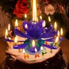 14 Rotating Lotus Birthday Candles with Music for Parties: Celebrate