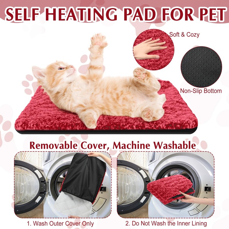 Drydiet 4 Pack Self Warming Cat Pads Self Heating Cat