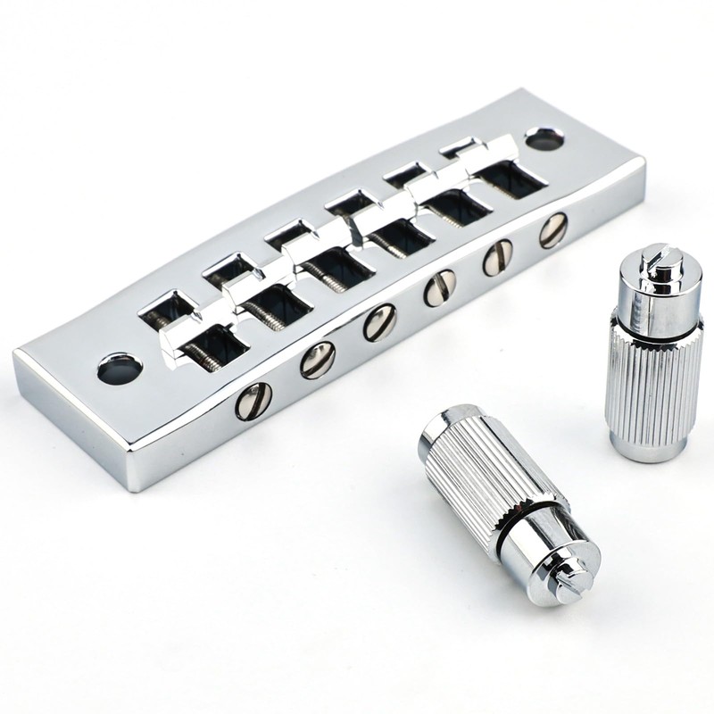 OVSAL Harmonica Tune-O-Matic Guitar Bridge, Solid Brass Electric Guitar Bridge