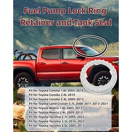 77144-04010 Fuel Pump Lock Ring Retainer and Tank Seal Fit for Toyota Corolla Tacoma Matrix Land Cruiser Replaces 7716947030 LO190