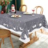 Yrendenge Christmas Tablecloth Grey Tablecloth Washable Outdoor Tablecloth Rectangular Waterproof