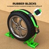Trekassy Wheel Chock Tie-Down Kit with Rubber Blocks, (4,400lb Break