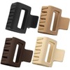 Healvian 4pcs Non-slip Square Matte Hair Claw Clips for Thick