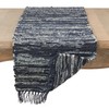 Navy Blue Denim Chindi Table Runner - 13"x72" Oblong
