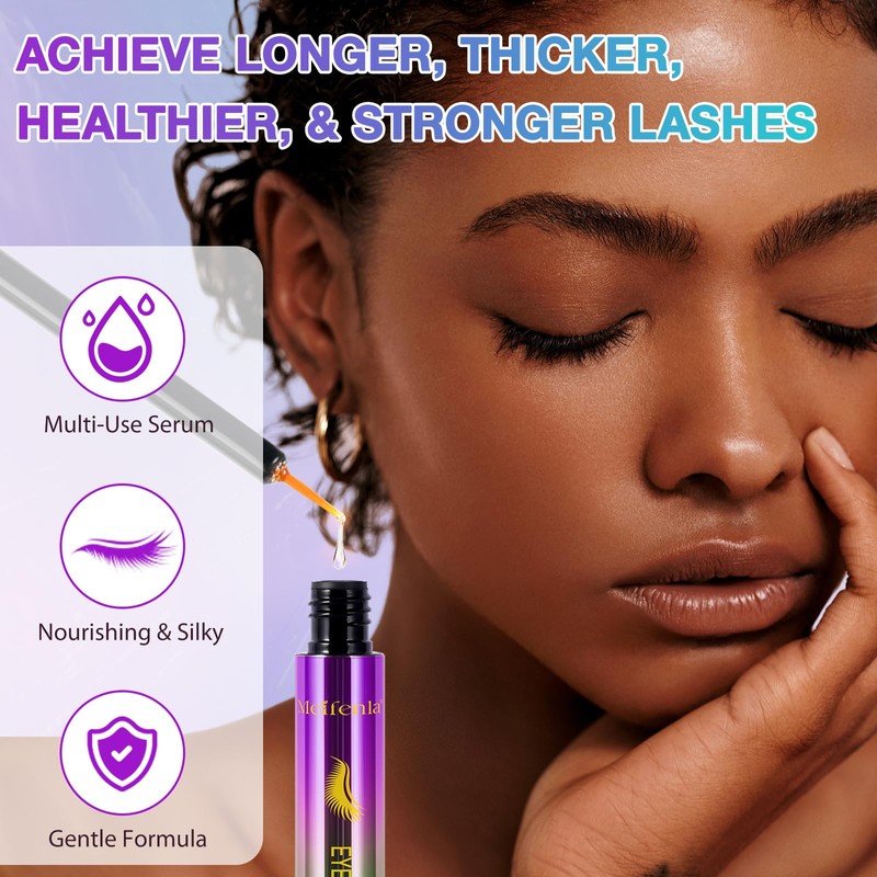 Eyelash Serum Lash Growth Enhancer: Advanced Natural Formula for Long