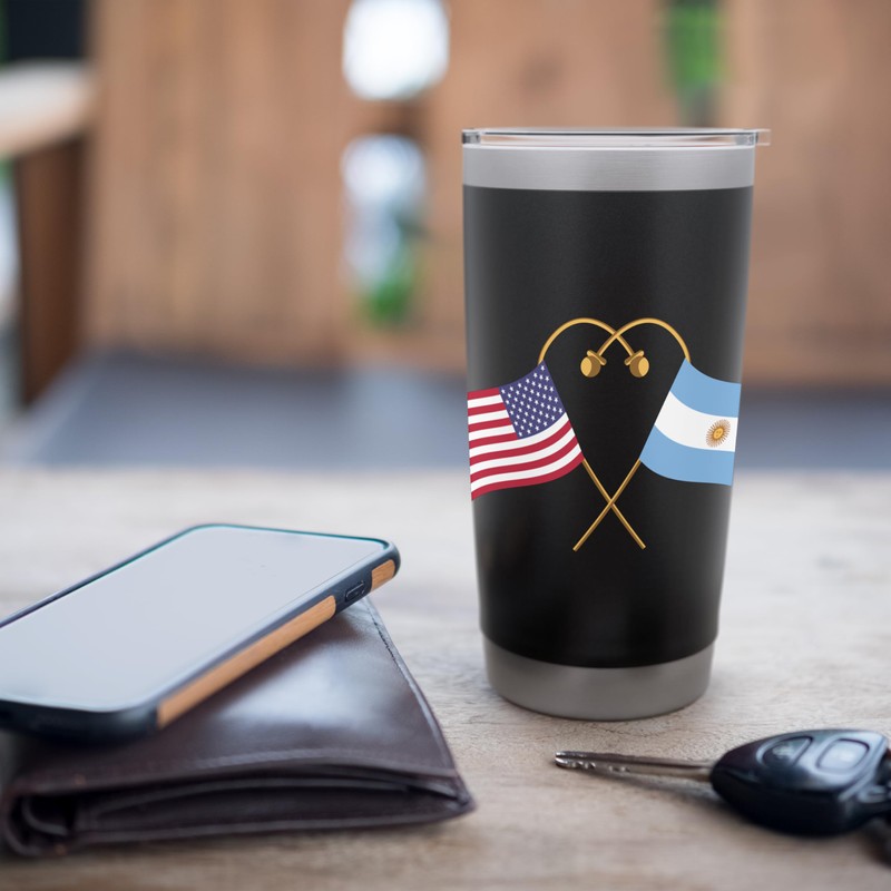 Argentinian Heritage USA Argentina American Argentina Flag Stainless Steel Insulated